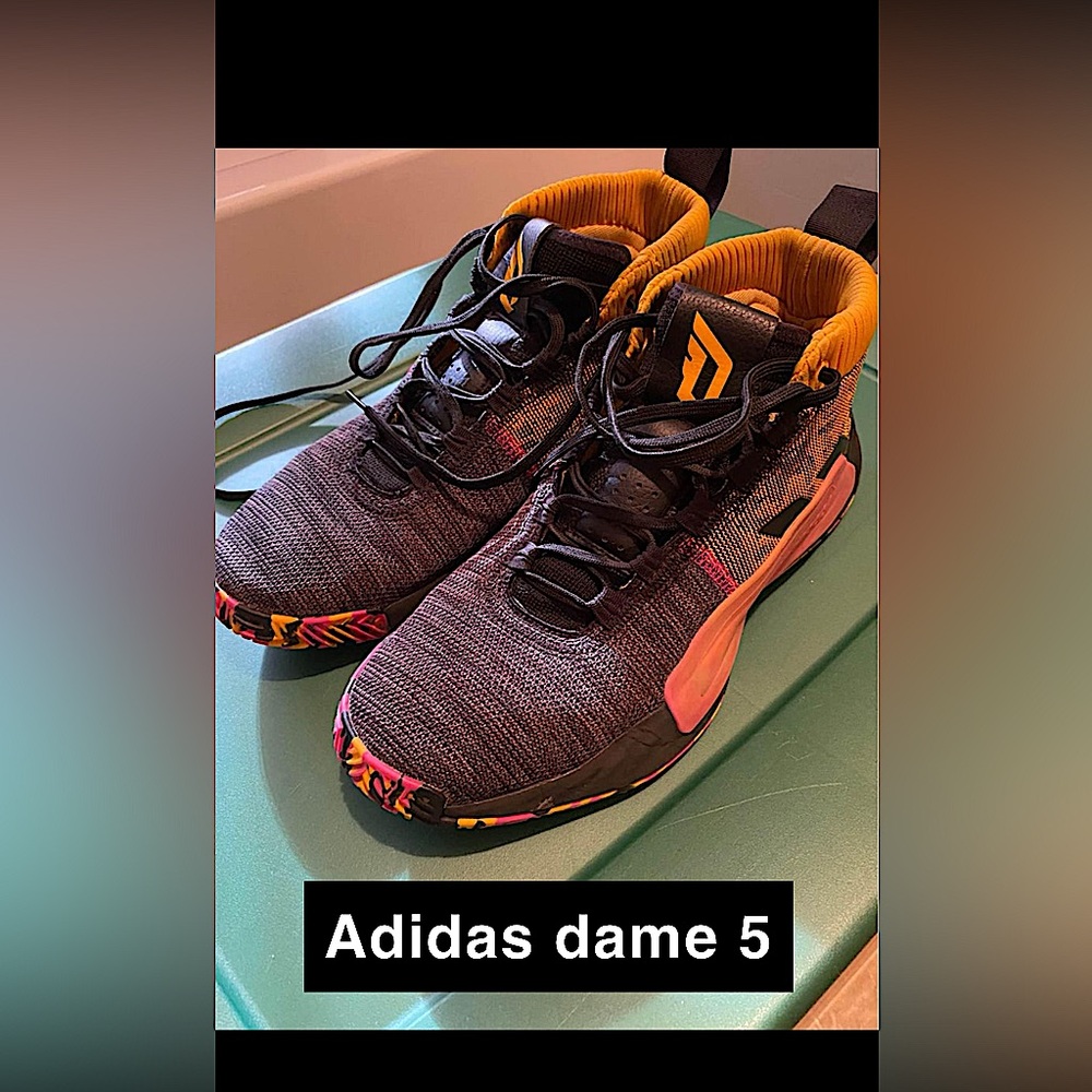 Adidas Dame 5 “Core Black Shock Pink”